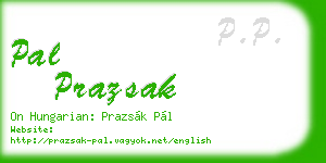 pal prazsak business card