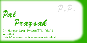 pal prazsak business card